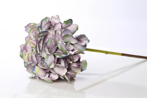 Artificial Shaded Mauves medium Hydrangea Short Stem