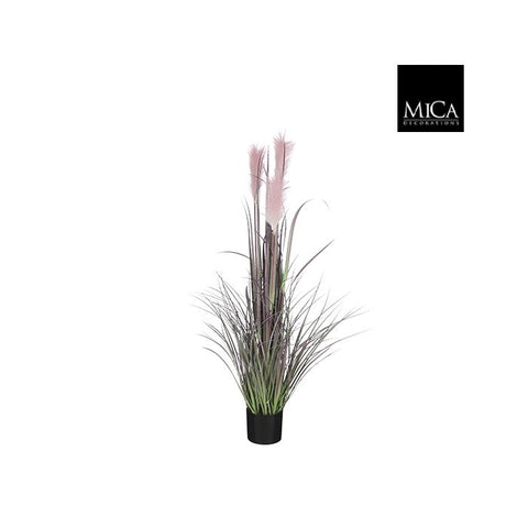 Artificial Purple Plume Grass in pot