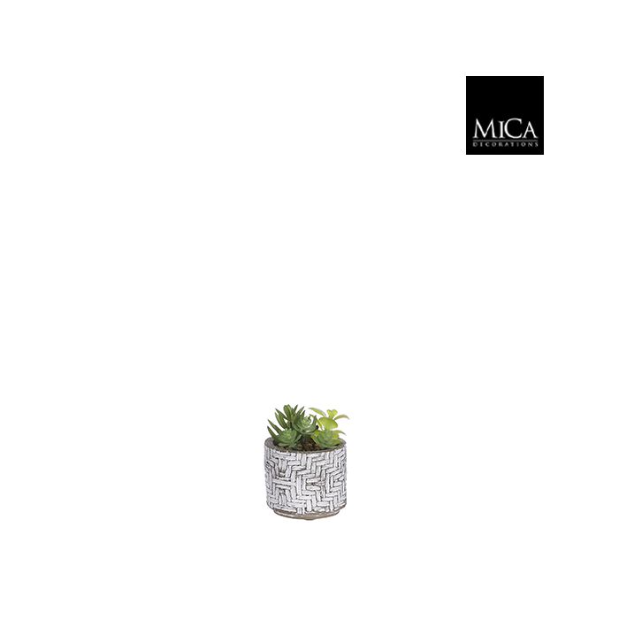 Artificial Succulent in Grey Pot