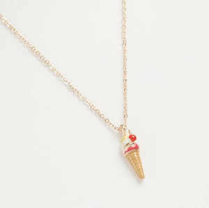 Enamel Ice Cream Short Necklace