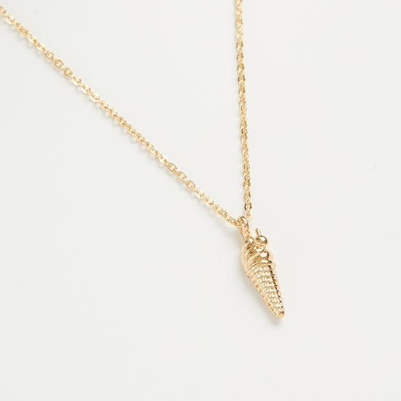 Gold Ice Cream Short Pendant Necklace