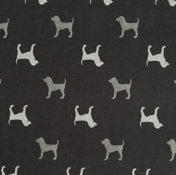Grey Dog Print Scarf
