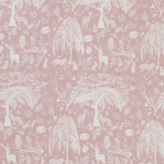 Woodland Life Twill Scarf in Dusky Pink