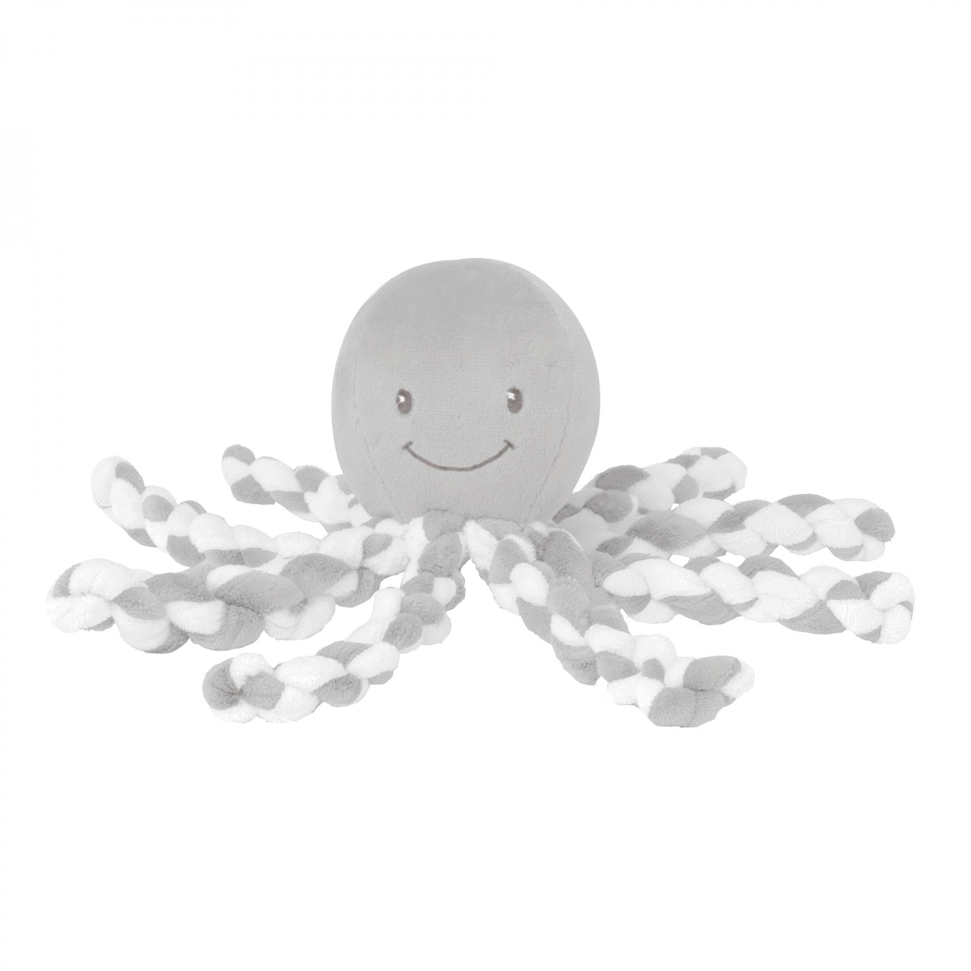 Nattou Piu Piu Light Grey and White Octopus