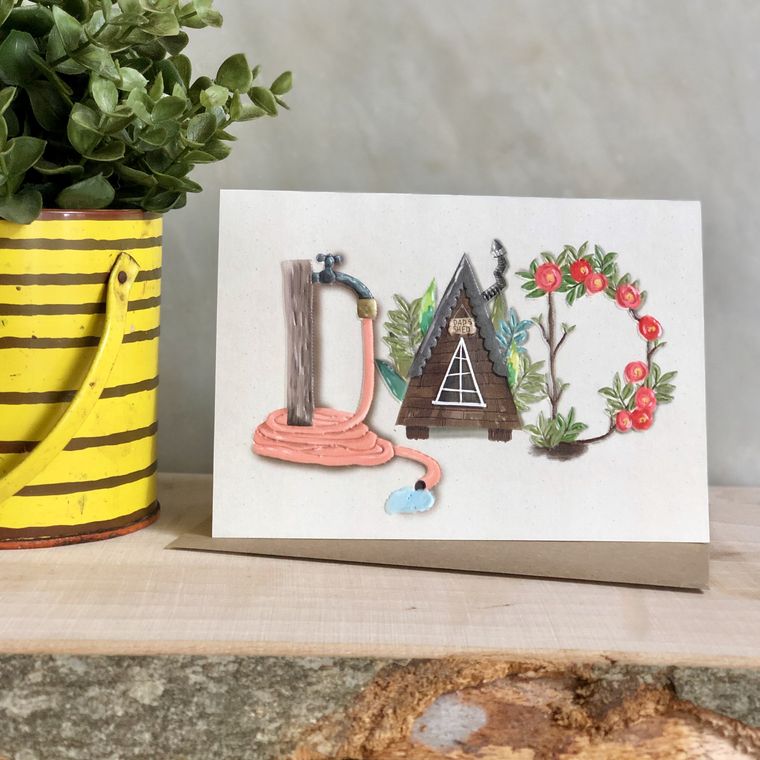 Dad's Garden Shed Greetings Card