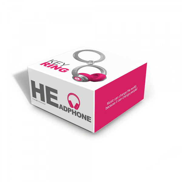 METALMORPHOSE PINK HEADPHONES KEYRING