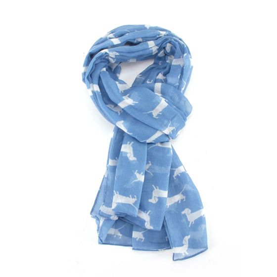 Dachshunds print Blue Scarf