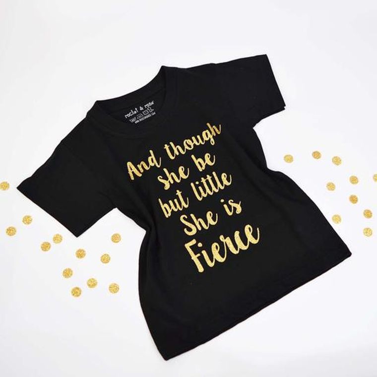 'Little but Fierce' Funny Slogan T-Shirt
