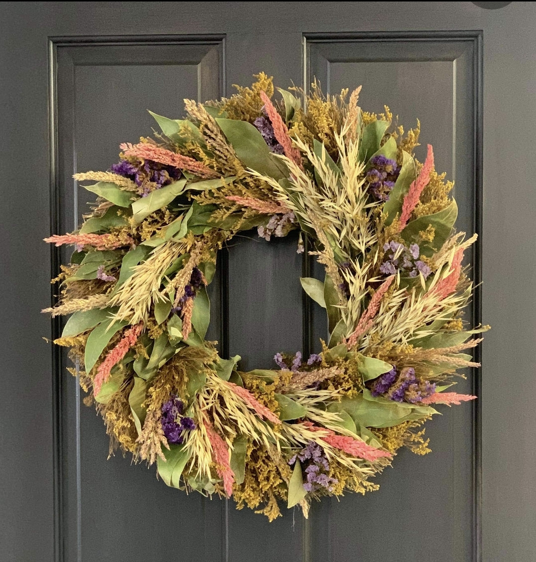 20" Spring Floral Wreath