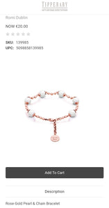Rose Gold Pearl & Chain Bracelet