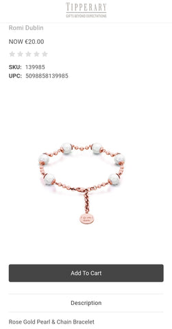 Rose Gold Pearl & Chain Bracelet