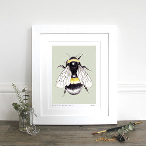 Busy Little Bee 10x12" Mounted Fine Art Print