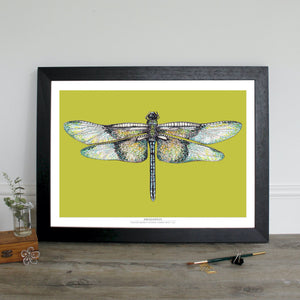 Dragonfly Lime Digital Print