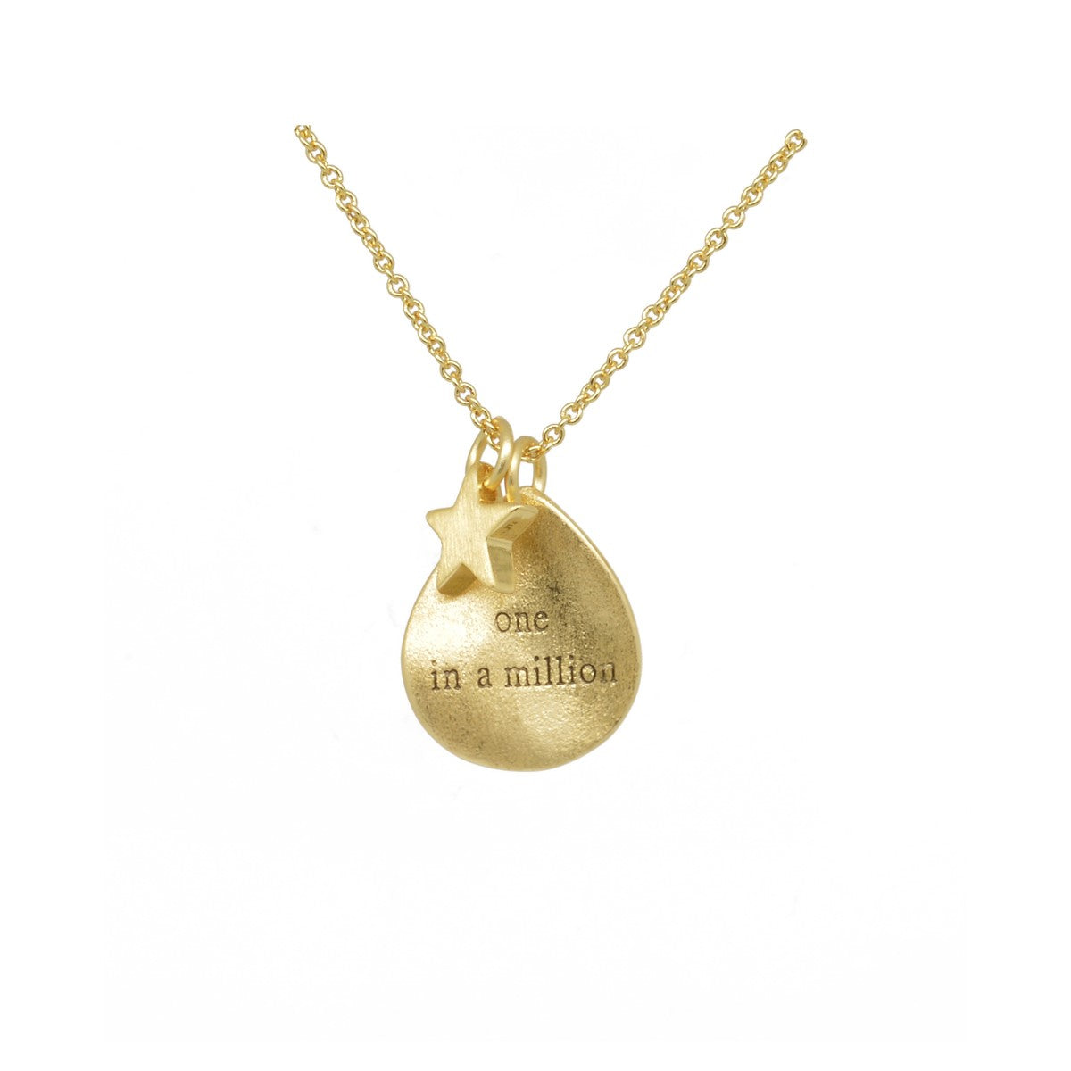 "One in a Million" Necklace in 20k Gold plate