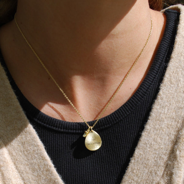 "One in a Million" Necklace in 20k Gold plate