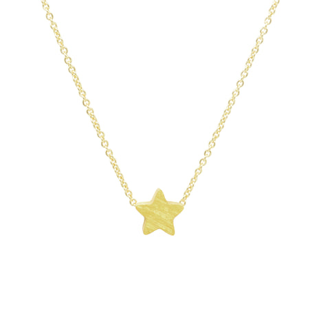 Small Star Necklace in 20k Matt Gold plate