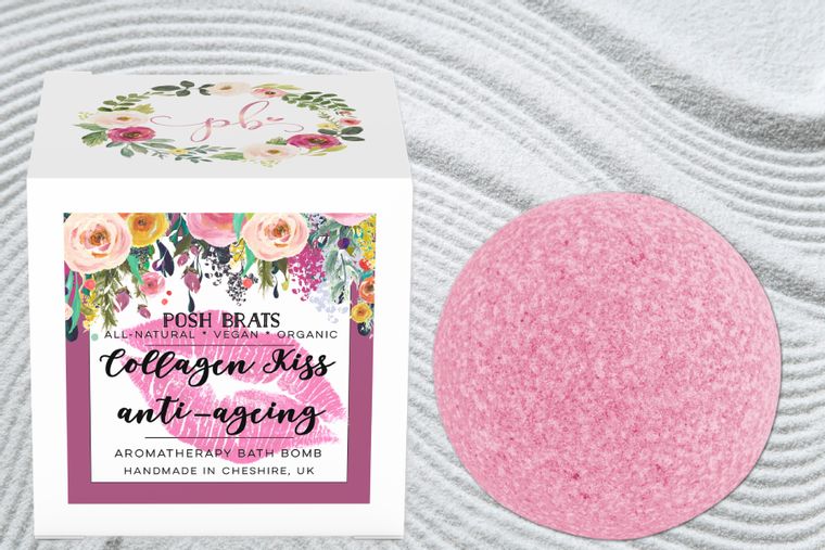 Collagen Kiss Anti-Ageing Aromatherapy Bath Bomb