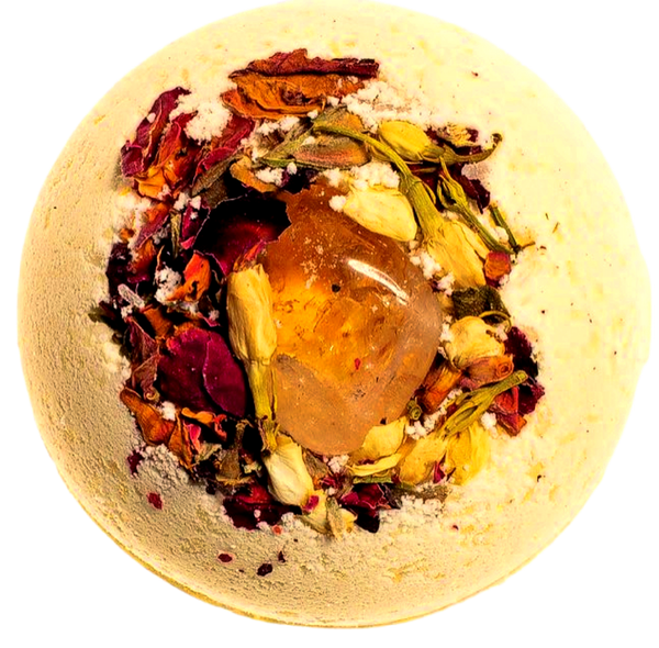 Citrine Prosperity Aromatherapy Reiki Crystal Bath Bomb VEGAN